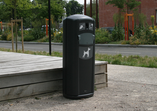 Retriever City dog waste bin / sack dispenser