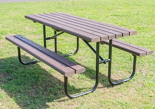 Bowland™ Recycled Material Picnic Table with Brown Enviropol® Slats
