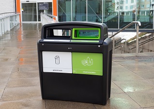 Nexus® Evolution City Duo Outdoor Recycling Station for General Waste & Mixed Recyclables