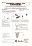 Ground-Lock with Paving Slab Reinforcing Kit Installation Instructions