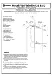 Metal Fido/Trimline 35 & 50 Permanent Wall & Post Mounting Installation Instructions