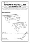 Bowland Picnic Table Wheelchair Access Instruction Manual 