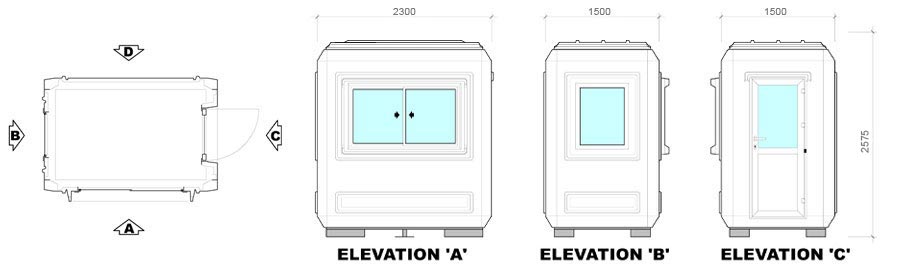 Genesis 2.3 kiosk dimensions view diagram