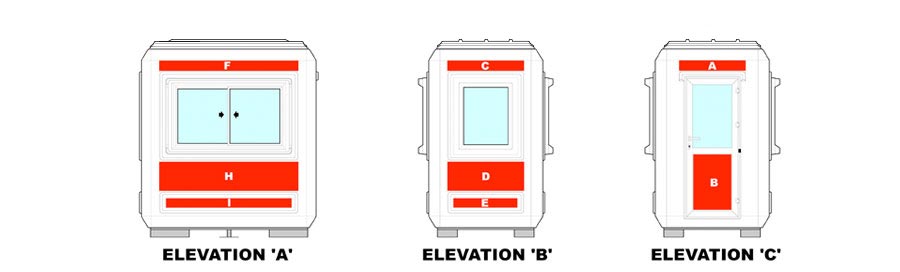 Genesis 2.3 with sliding door personalisation options diagram