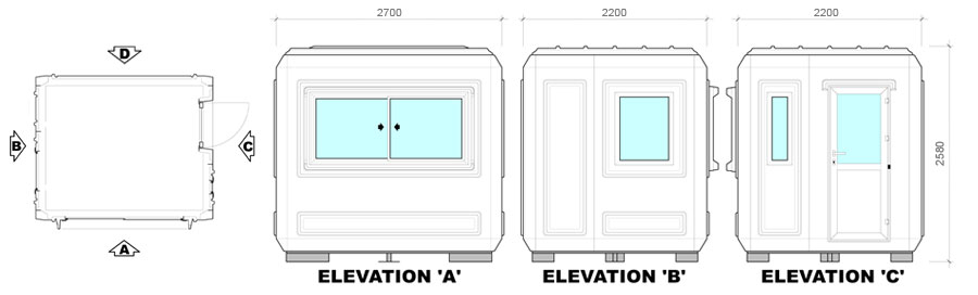 Genesis 2.7 kiosk dimension view diagram