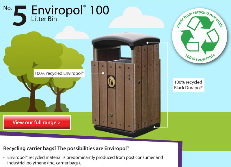Top 5 Infographic Enviropol 100 Litter Bin Range