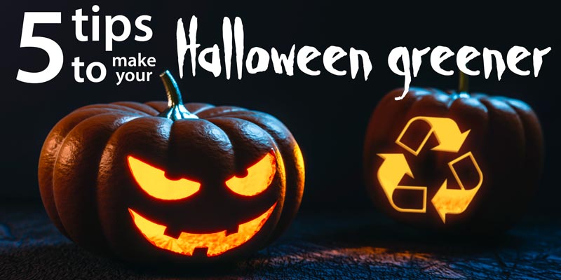 5 tips to make your halloween greener graphic