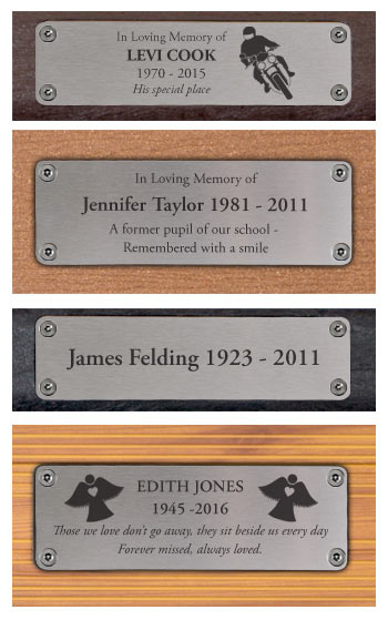 Engraved Wooden Memorial Plaques