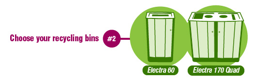 Electra Recycling guide step 2 choose your recycling bin