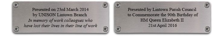 memorial plaque personalisation examples