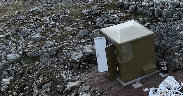 Glasdon Garrison housing installed and in use atop of a remote highlands mountain