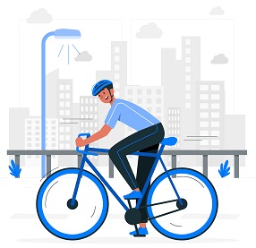 Illustration of a cyclist