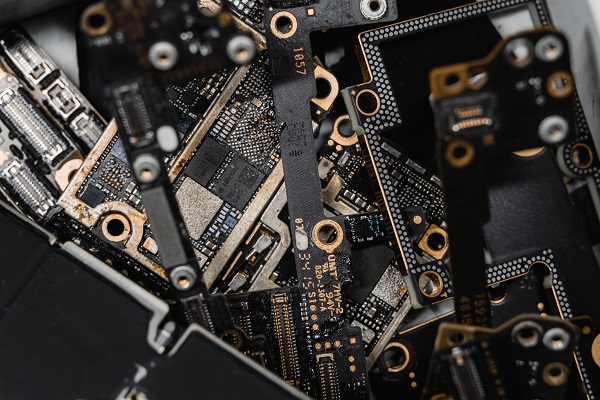 A collection of circuit boards from mobile phones