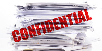 A Stack of Confidential Documents