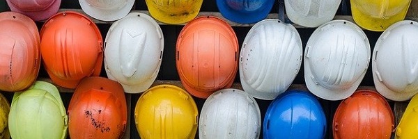 Collection of hard hats