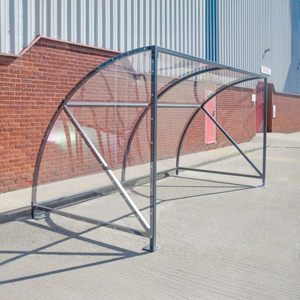 glasdon echelon shelter outside a school sports hall