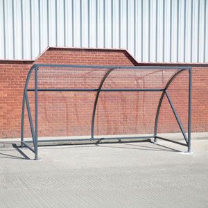 glasdon echelon shelter outside a school sports hall