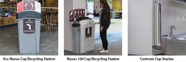 Glasdon Coffee Cup Recycling Bins, Stations and Stackers