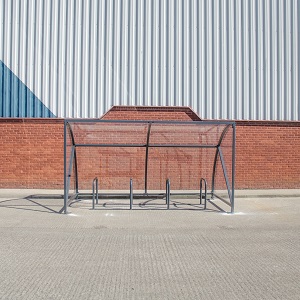 A zoomed out image of a Echelon Cycle Shelter