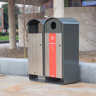 Electra Curve Recycling and Litter Bin