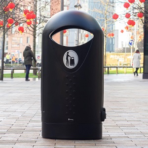 Black Elipsa Litter Bin