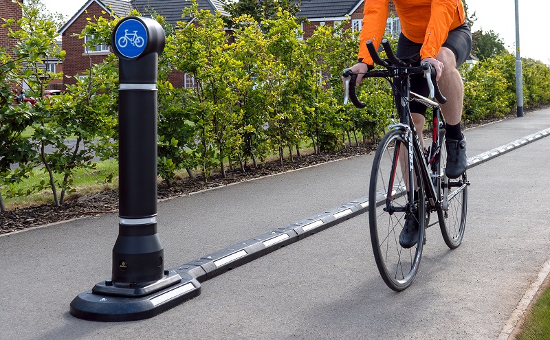 Endurokerb Cycle Lane defenders as a continuous kerb