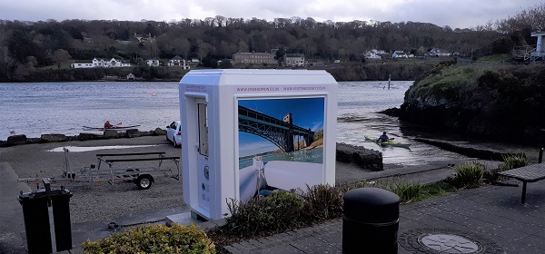 Personalised Genesis Kiosk in Porth Y Wrach, Anglesey, overlooking the water