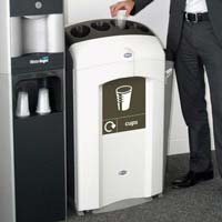 nexus 100 cup recycling bin in a staff room
