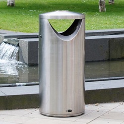 nexus 30 recycling bin with blue paper waste graphics on an office floor
