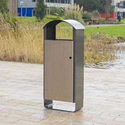 nexus 30 recycling bin with blue paper waste graphics on an office floor