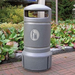 nexus 30 recycling bin with blue paper waste graphics on an office floor