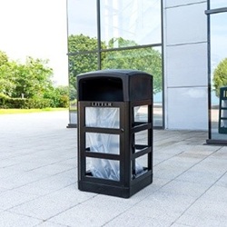 nexus 30 recycling bin with blue paper waste graphics on an office floor