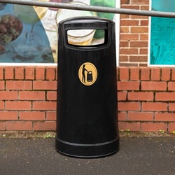 nexus 30 recycling bin with blue paper waste graphics on an office floor