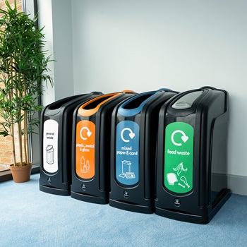recycling station of multiple nexus 50 recycling bins