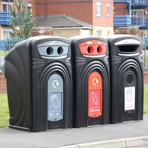 Two Nexus 360 Recycling Bins