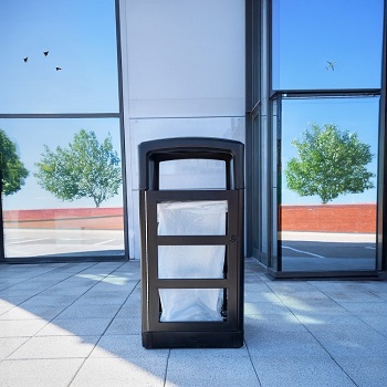 origin aspect transparent security bin front view
