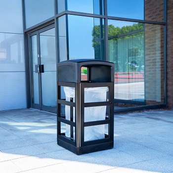 origin aspect transparent security bin side view