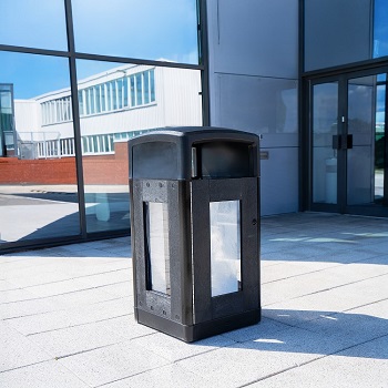 origin insight transparent security bin side view