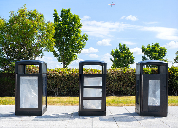 origin vision, origin insight, and origin aspect transparent security bins