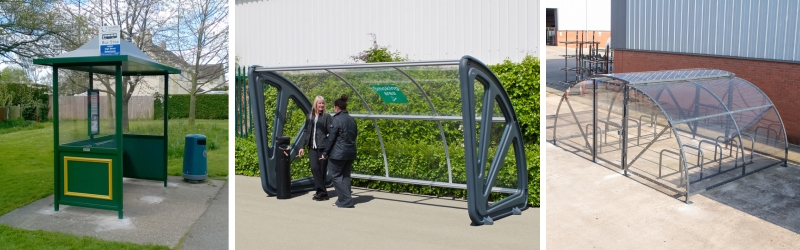 Montage of Glasdon Shelters