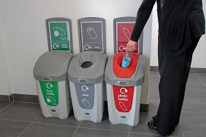 Three recycling waste streams