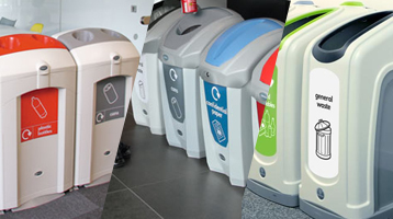 Nexus range of recycling bins with multiple waste streams