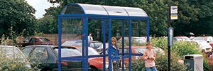 What are the restrictions on public waiting shelters?