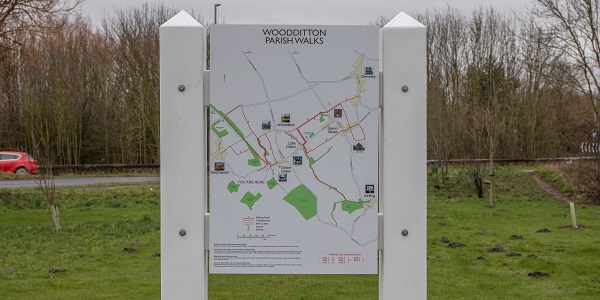 Close-up of the Woodditton Parish Glasdon Gateway Personalisation