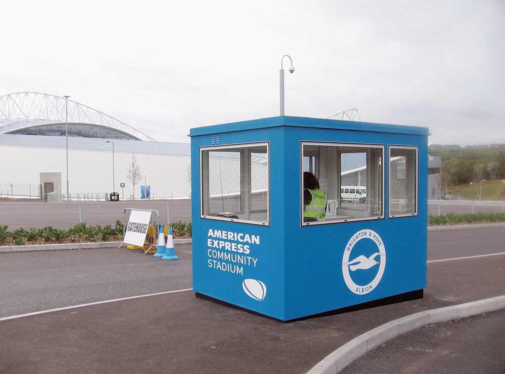 Boxer™ Plastic Coated Steel Buildings with personalised front and side graphics