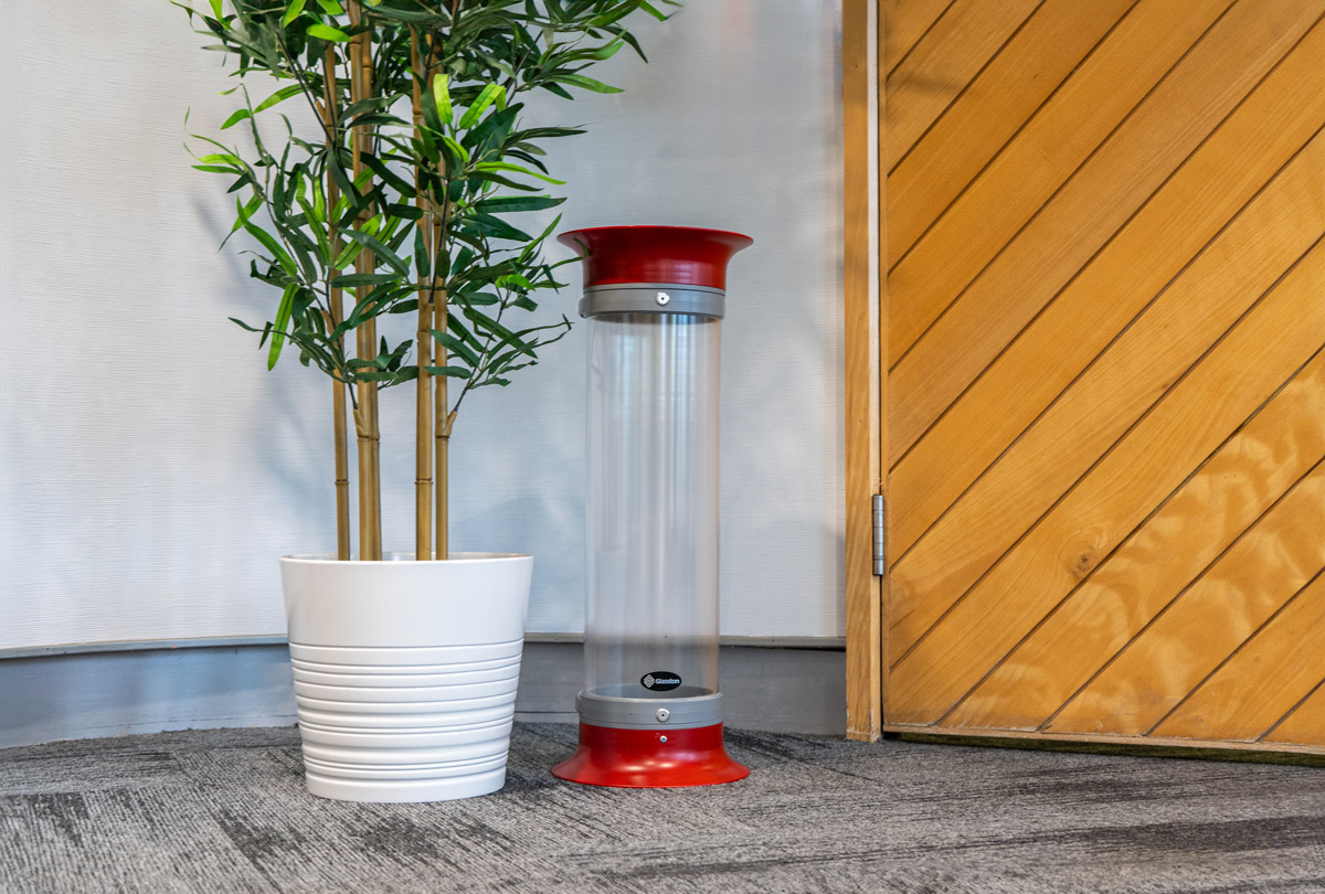 C-Thru™ 10 Hazardous Waste Recycling Bin personalised in Red