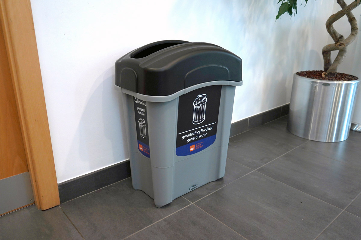 Eco Nexus® 60 General Waste Bin with personalised front graphics