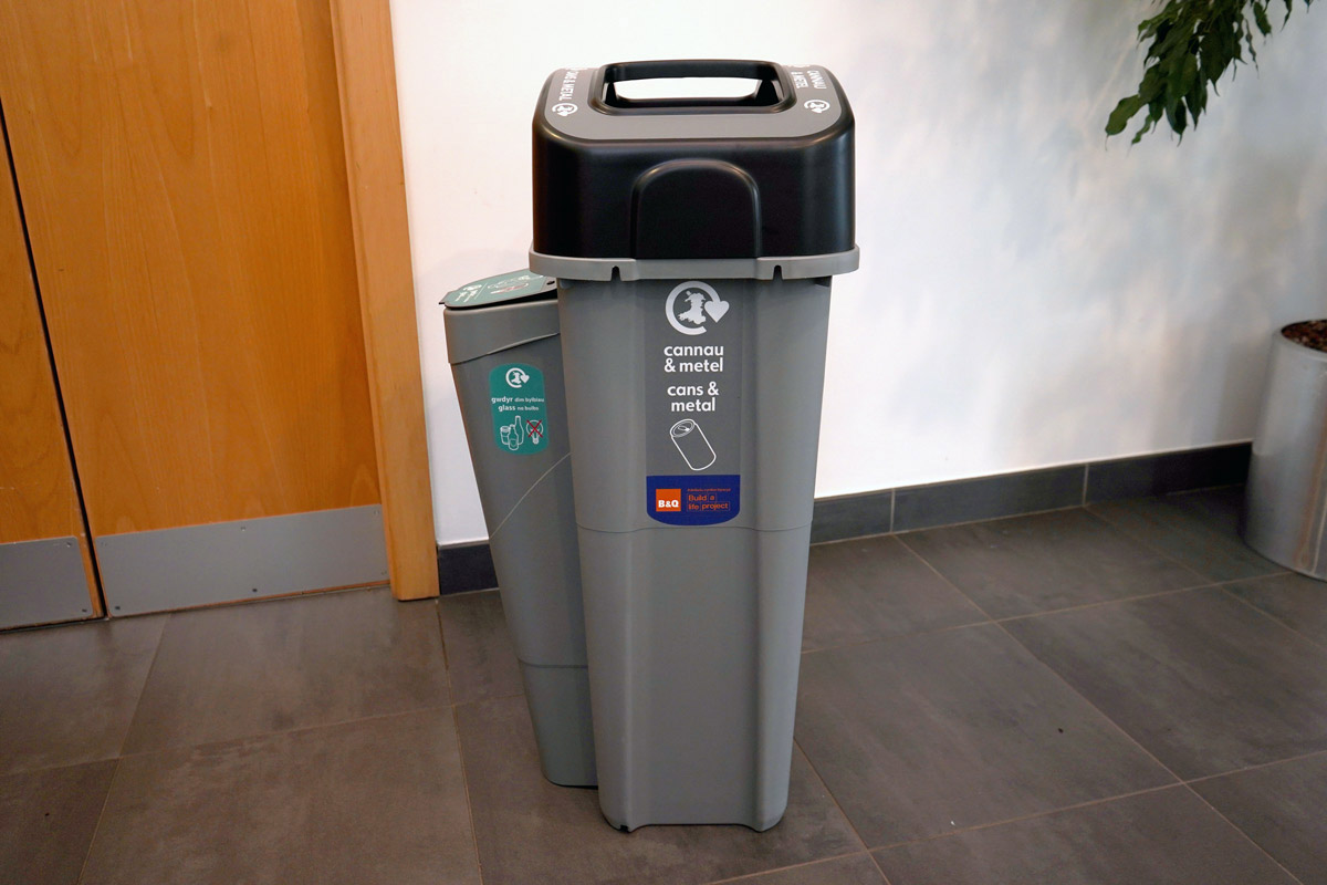 Eco Nexus® 85 Can Recycling Bin with personalised front graphics