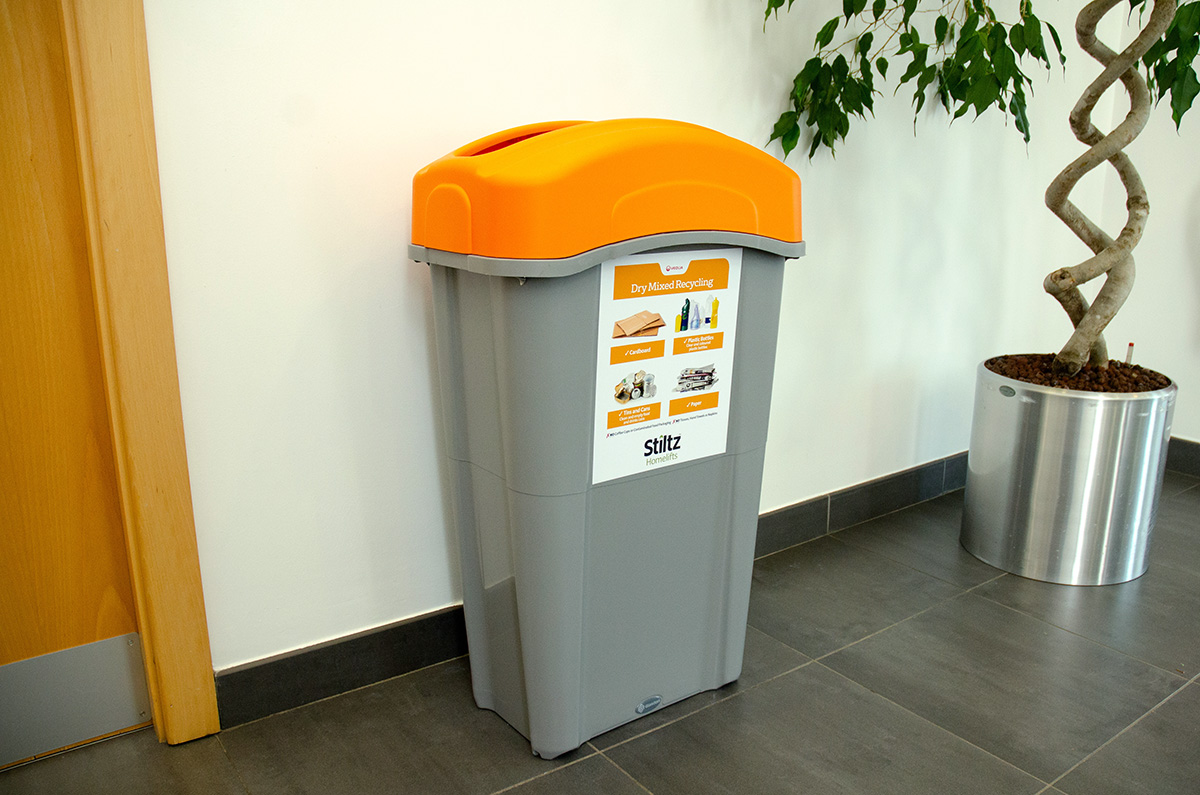 Eco Nexus® 85 Recycling Bin with personalised front graphic