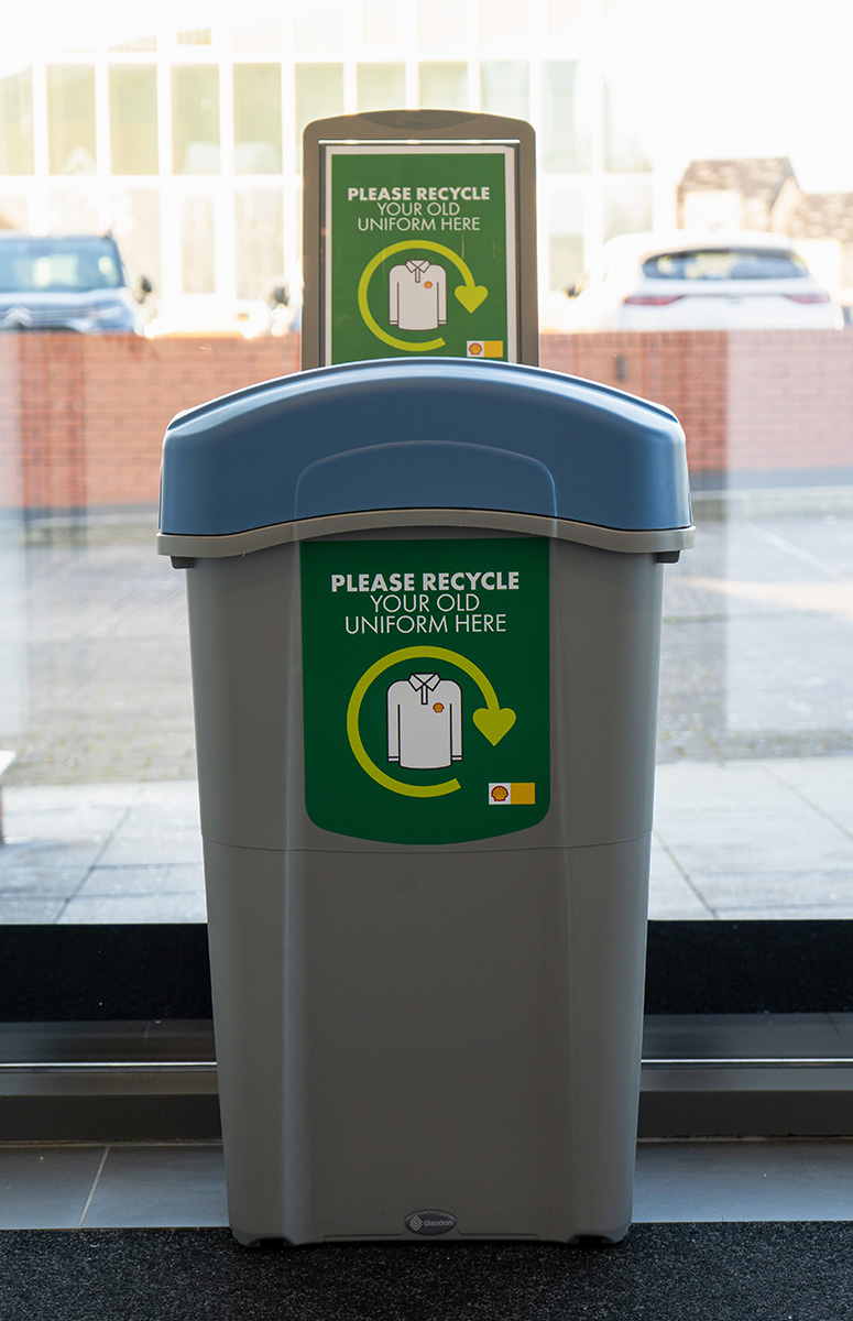 Eco Nexus® 85 Recycling Bin with personalised front graphic